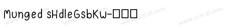 Munged sHdleGsbKw字体转换